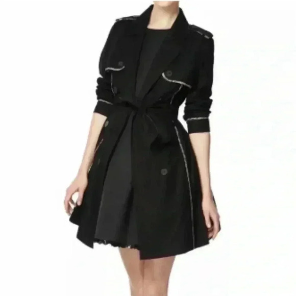 Jason Wu For Target Black Trench Coat Size Large - Picture 1 of 7